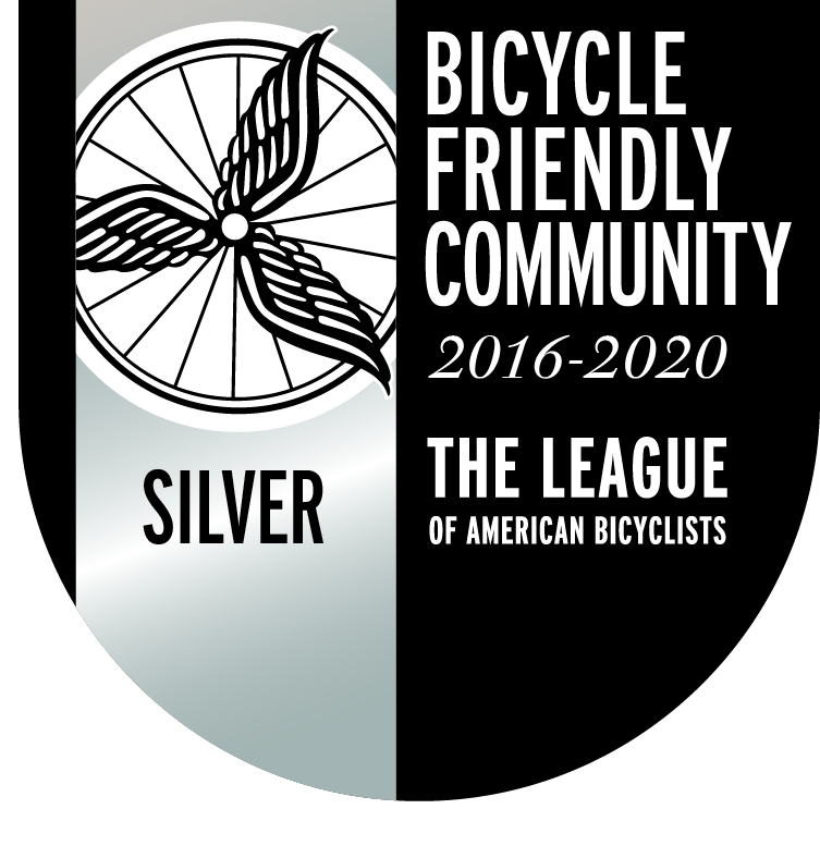 Bicycle Friendly Community 2016-2020: Silver (from The League of American Bicyclists)